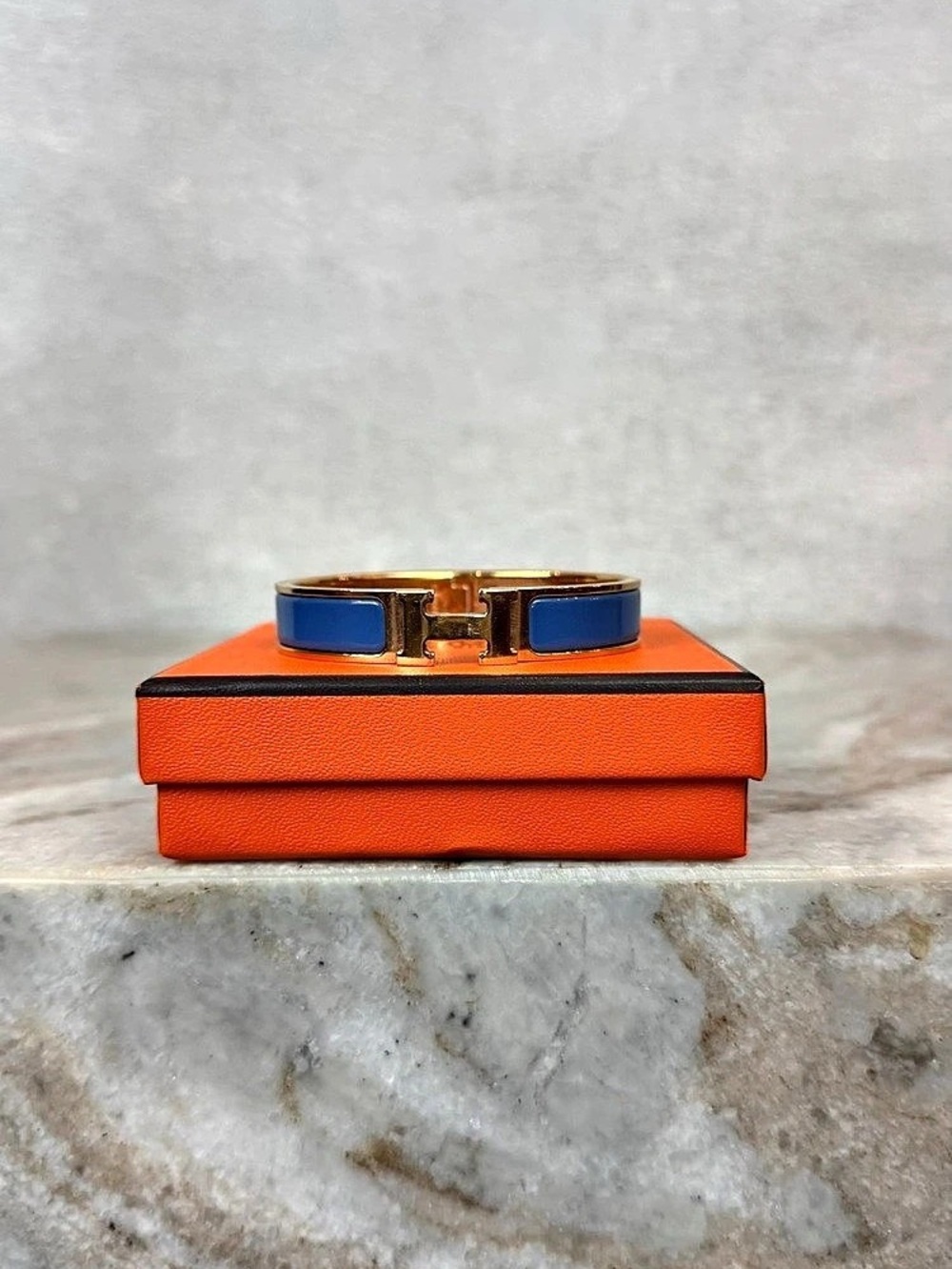 Hermès Clic H Bracelet Blue & Orange